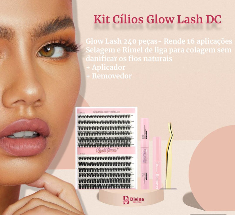 Cílios Glow Lash DC - Volume Deslumbrante em Casa