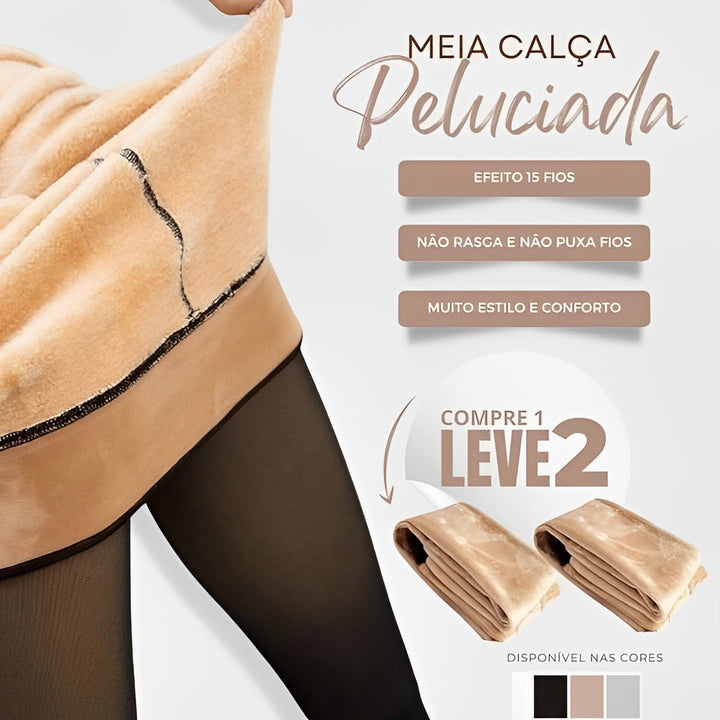 Meia-Calça Peluciada com Lã [Compre 1 Leve 2]