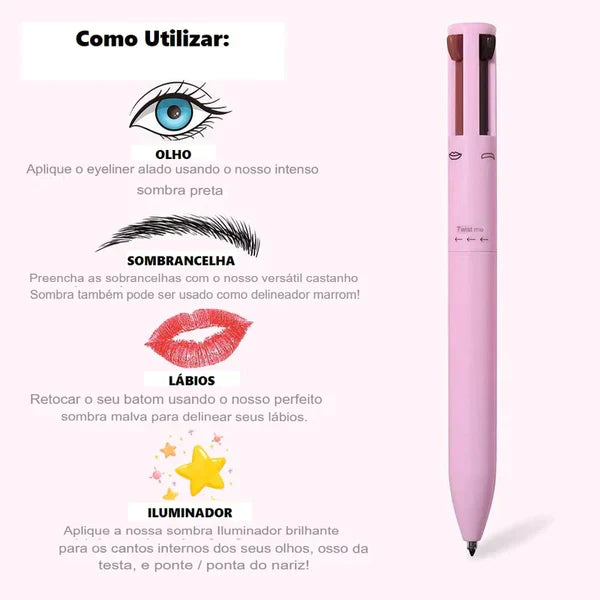 Caneta Maquiadora 4 em 1 - Beauty Pen